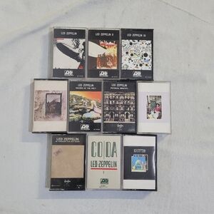 Complete Led Zeppelin Catalog On Cassette Tapes. 10 Tapes.